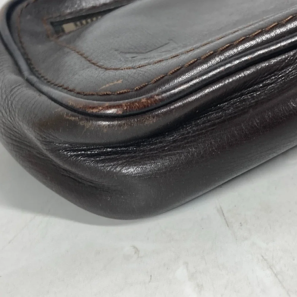 LOUIS VUITTON Brown Leather Hobo Bag